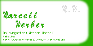 marcell werber business card